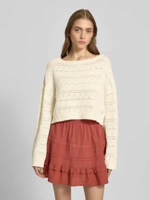 Sweter z dzianiny z ażurowym wzorem model ‘CLAES’ Noisy May