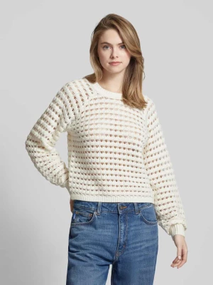 Sweter z dzianiny z ażurowym wzorem model ‘Crochet2’ QS