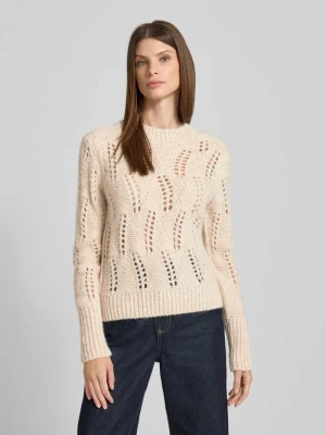 Sweter z dzianiny z ażurowym wzorem model ‘Kalma’ Joop!