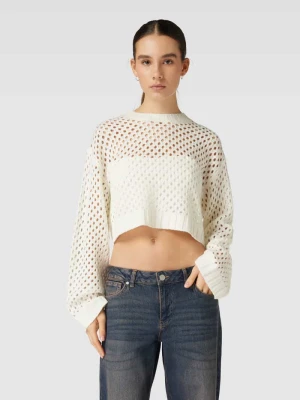Sweter z dzianiny z ażurowym wzorem model ‘SMILLA’ Only