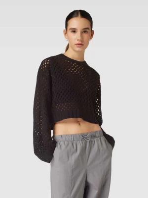 Sweter z dzianiny z ażurowym wzorem model ‘SMILLA’ Only