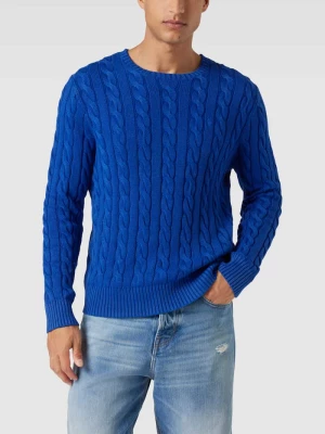 Sweter z dzianiny z bawełny ze ściegiem warkoczowym Polo Ralph Lauren