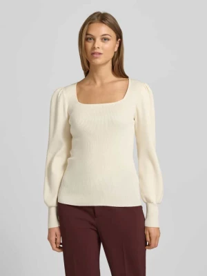 Sweter z dzianiny z bufiastymi rękawami model ‘DIEKA’ Lauren Ralph Lauren