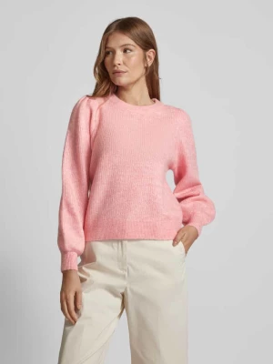 Sweter z dzianiny z bufiastymi rękawami model ‘SLFLULU’ Selected Femme