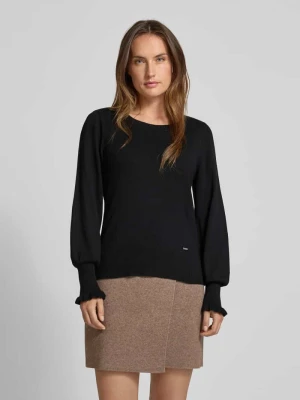 Sweter z dzianiny z bufiastymi rękawami MORE & MORE