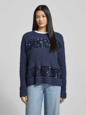 Sweter z dzianiny z cekinami model ‘LISA’ BRAX