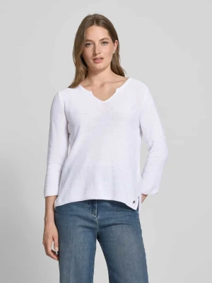 Sweter z dzianiny z cekinowym obszyciem monari