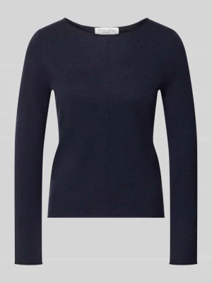 sweter z dzianiny z czystego kaszmiru o kroju regular fit Christian Berg Ciemnoniebieski