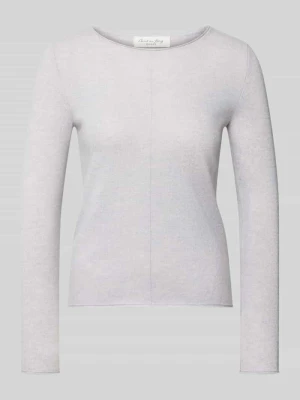 sweter z dzianiny z czystego kaszmiru o kroju regular fit Christian Berg Średnioszary melanż