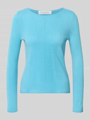 sweter z dzianiny z czystego kaszmiru o kroju regular fit Christian Berg Turkusowy