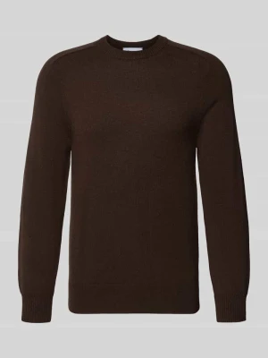 sweter z dzianiny z czystego kaszmiru o kroju regular fit FTC Cashmere Ciemnobrązowy