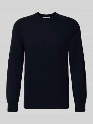 sweter z dzianiny z czystego kaszmiru o kroju regular fit FTC Cashmere Granatowy