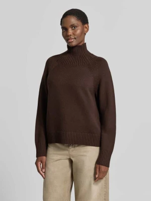 Sweter z dzianiny z czystego lnu Michael Kors Czekoladowy