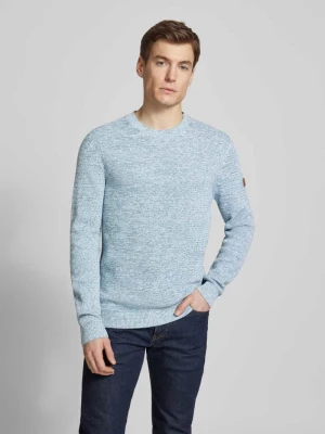 Sweter z dzianiny z czystej bawełny camel active