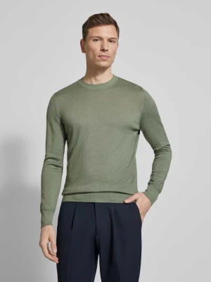 Sweter z dzianiny z czystej żywej wełny GRAN SASSO