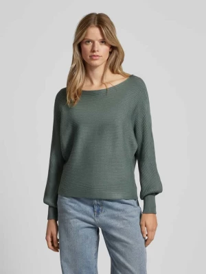 Sweter z dzianiny z dekoltem w łódkę model ‘ADALINE’ Only