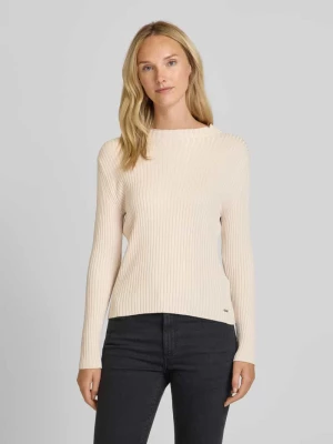 Sweter z dzianiny z dekoltem w łódkę MORE & MORE