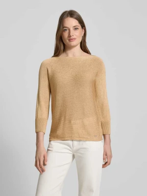 Sweter z dzianiny z dekoltem w łódkę MORE & MORE