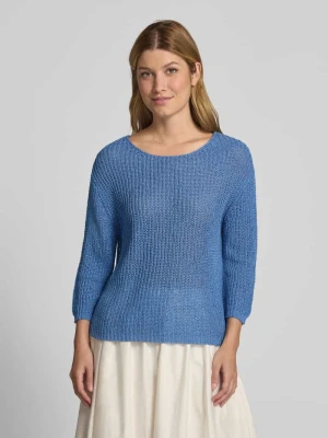 Sweter z dzianiny z dekoltem w łódkę Oui