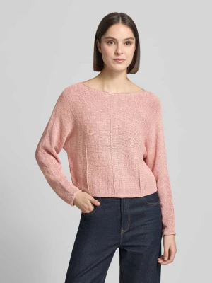 sweter z dzianiny z dekoltem w łódkę Oui