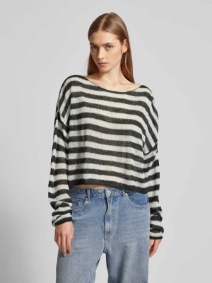 Sweter z dzianiny z dekoltem w łódkę Review