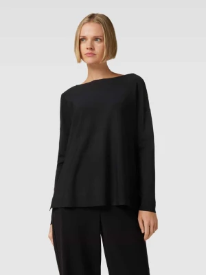 Sweter z dzianiny z dekoltem w łódkę (The Mercer) N.Y. Czarny