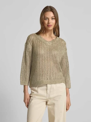 Sweter z dzianiny z dekoltem w serek Betty Barclay