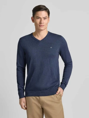 Sweter z dzianiny z dekoltem w serek Christian Berg Men