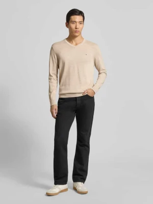 Sweter z dzianiny z dekoltem w serek Christian Berg Men