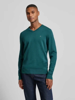 Sweter z dzianiny z dekoltem w serek Christian Berg Men