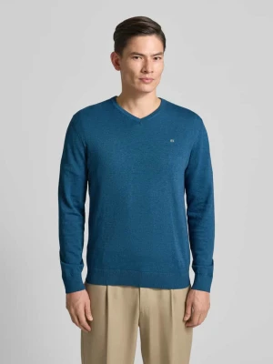 Sweter z dzianiny z dekoltem w serek Christian Berg Men