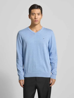 Sweter z dzianiny z dekoltem w serek Christian Berg Men