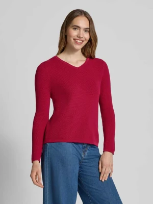 Sweter z dzianiny z dekoltem w serek Christian Berg Woman