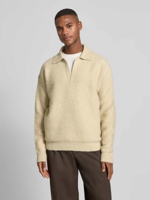 Sweter z dzianiny z dekoltem w serek CK Calvin Klein