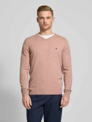 Sweter z dzianiny z dekoltem w serek FYNCH-HATTON
