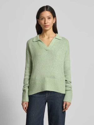 Sweter z dzianiny z dekoltem w serek FYNCH-HATTON