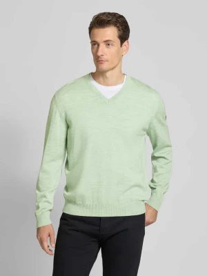 Sweter z dzianiny z dekoltem w serek maerz muenchen