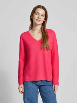 Sweter z dzianiny z dekoltem w serek maerz muenchen