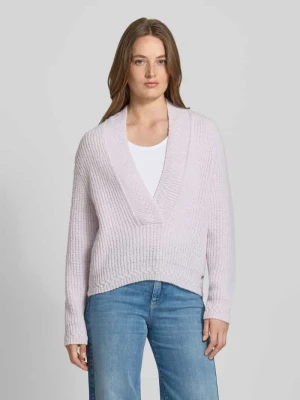 Sweter o kroju regular fit z dzianiny z dodatkiem wełny z alpaki i wełny Marc Cain