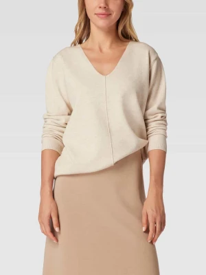 Sweter z dzianiny z dekoltem w serek model ‘FQClaura’ FREE/QUENT