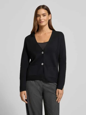 Kurtka z dzianiny o luźnym kroju z dekoltem w serek Christian Berg Woman