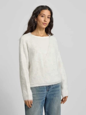 Sweter z dzianiny z dekoltem w serek model ‘NUNY’ American vintage