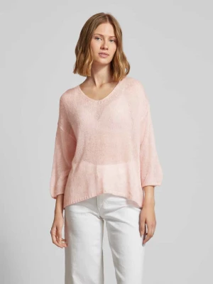 Sweter z dzianiny z dodatkiem wełny model ‘sissel’ Fransa