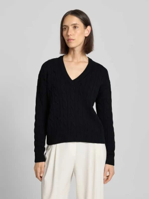 Sweter z dzianiny z dekoltem w serek model ‘TEDURPH’ Lauren Ralph Lauren