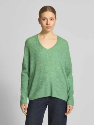 Sweter z dzianiny z dekoltem w serek model 'THORA' MOS MOSH