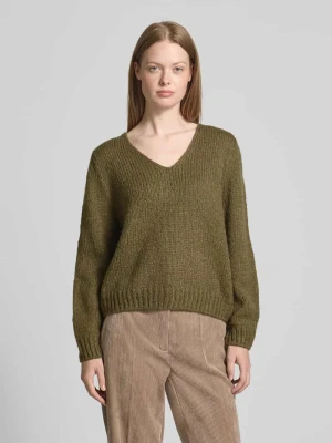 Sweter z dzianiny z dekoltem w serek Oui