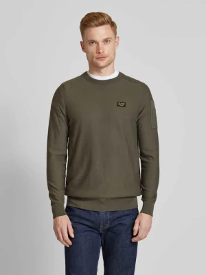 sweter z dzianiny z detal z logo PME Legend