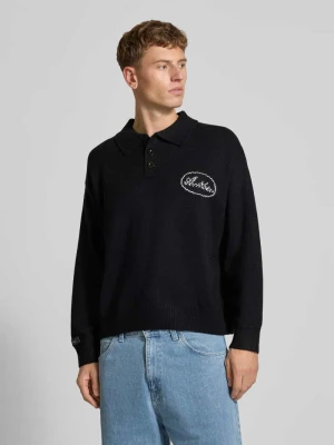 Sweter z dzianiny z detalami z logo ANOTHER COTTON LAB