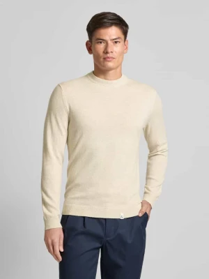 Sweter z dzianiny z detalami z logo Colours & Sons