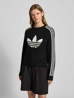 Sweter z dzianiny z detalem z logo adidas Originals